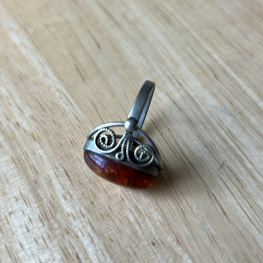 Baltic Amber Ring - Picture 3 of 4